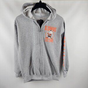 Junk Food Clothing x NFL Cleveland Browns MVP Full Zip Gray Hoodie Adult M NWT